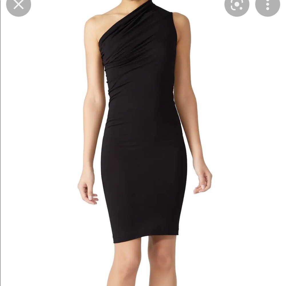 RICK OWENS Black One-Shoulder Top or maybe mini dress